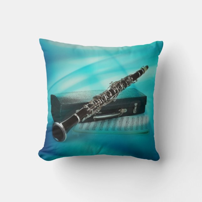 The Clarinet Blues Pillow (Front)