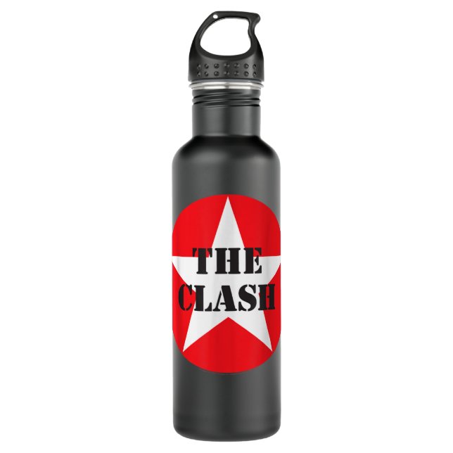 The Clash – Circle Star Olive  710 Ml Water Bottle (Front)
