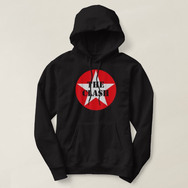 The Clash – Circle Star Olive  Hoodie (Design Front)