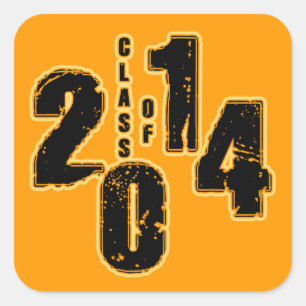THE CLASS OF 2014 SQUARE STICKER