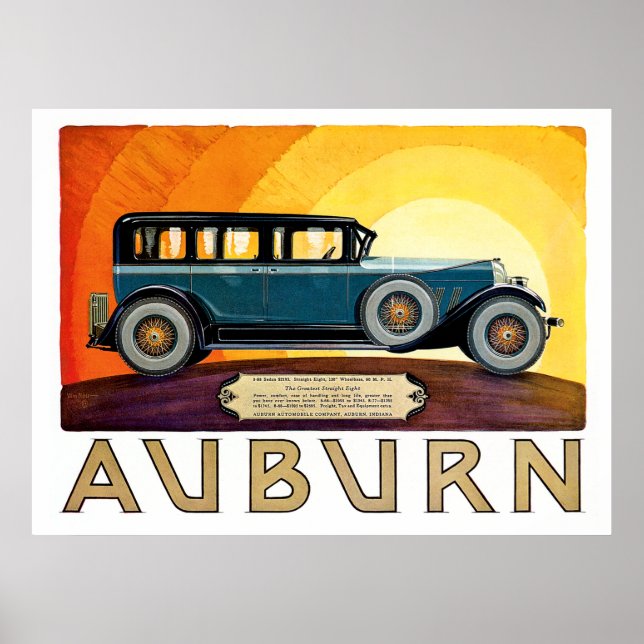 The Classic Auburn Sedan Poster (Front)