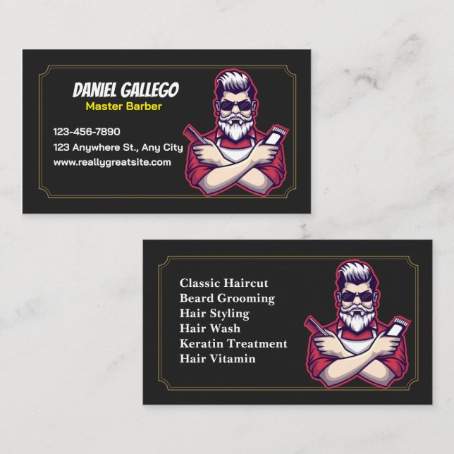 The Classic Cut Barber Business Card (Front/Back)