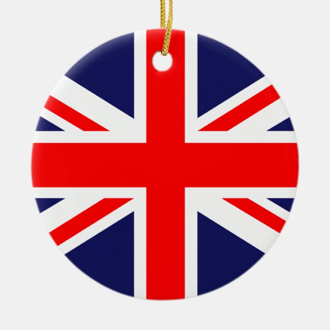 The Classic Union Jack Ceramic Tree Decoration (Front)