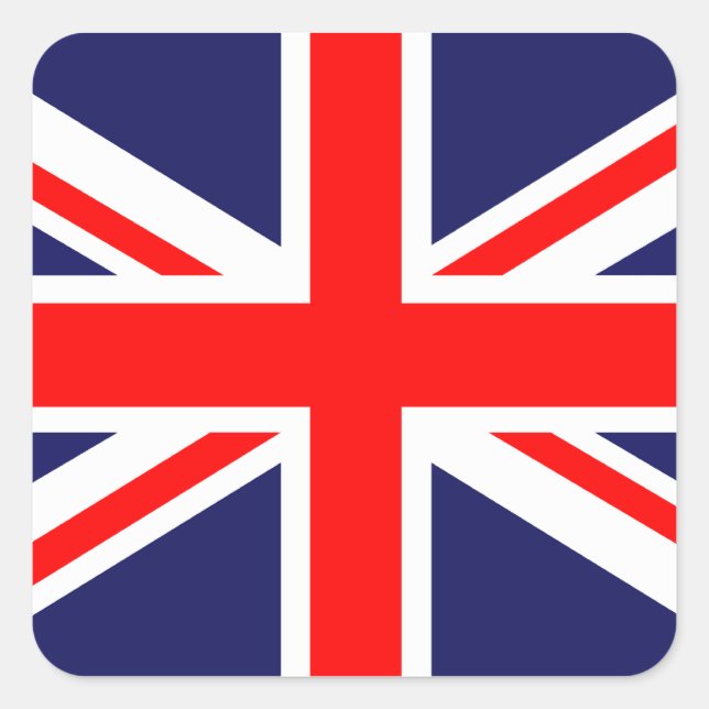 The Classic Union Jack Square Sticker (Front)