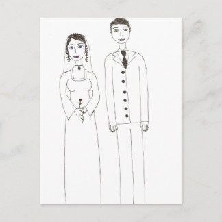 The Classic wedding Postcard