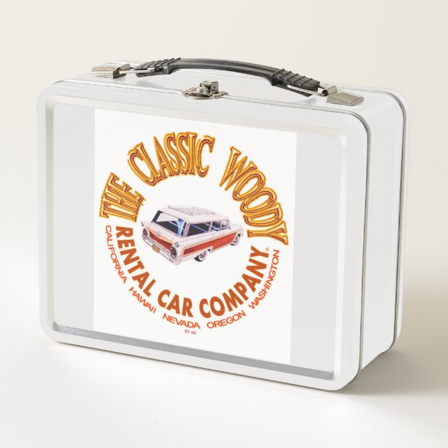 The Classic Woody Rental Car Co. Metal Lunchbox (Front)