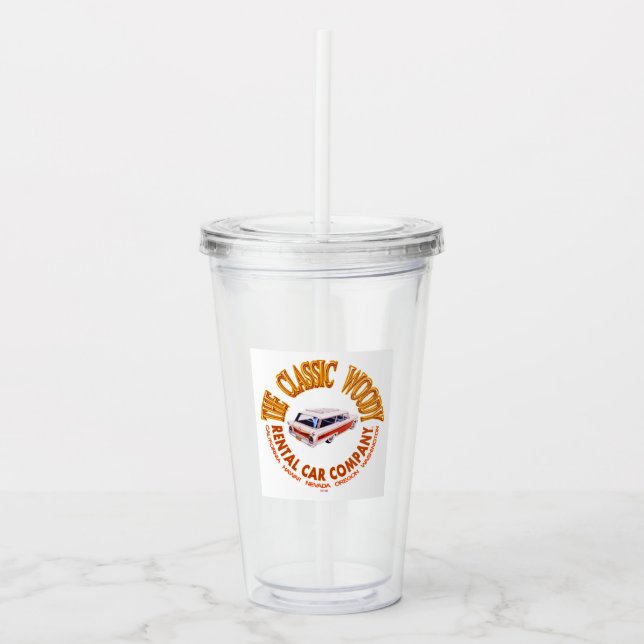 The Classic Woody Rental Car Company Acrylic Tumbler (Front)