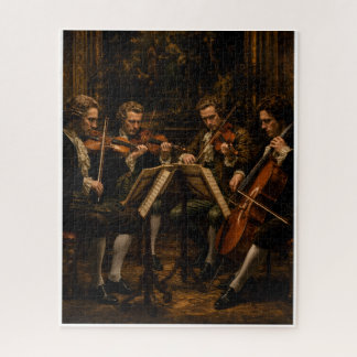 The Classical String Quartet - Vintage Oil Paintin Jigsaw Puzzle