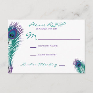 The Classy Peacock RSVP Invitation