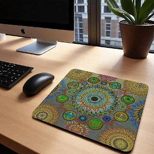 The Claws of Brachyura symbolic mandala art Mouse Mat