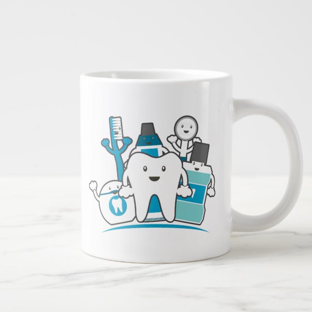 The Clean Teeth Gang Large Coffee Mug (Right)