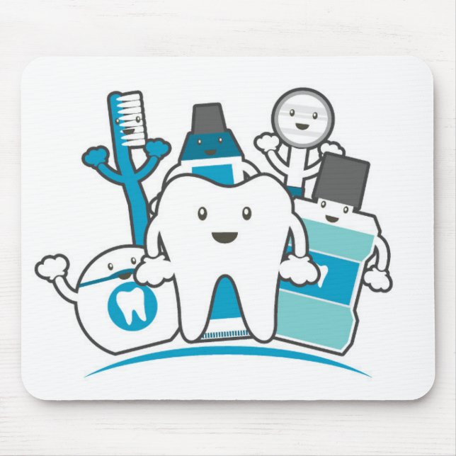 The Clean Teeth Gang Mouse Mat (Front)