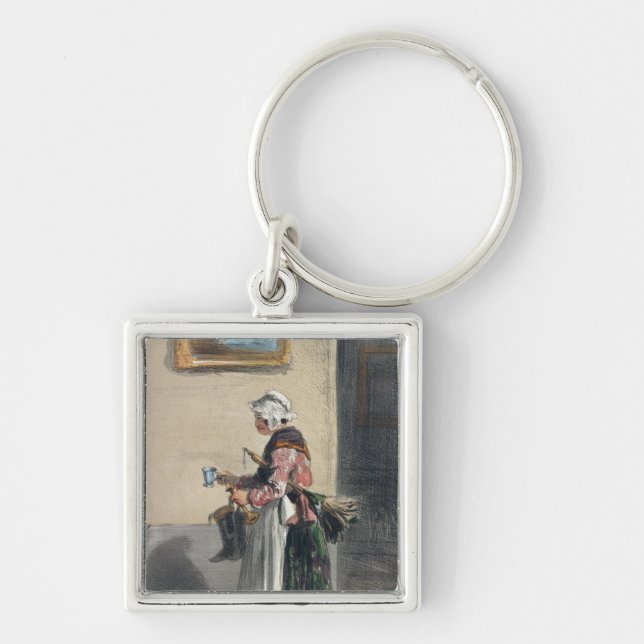 The Cleaning Lady, from 'Les Femmes de Paris' Key Ring (Front)