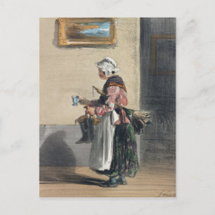 The Cleaning Lady, from 'Les Femmes de Paris' Postcard