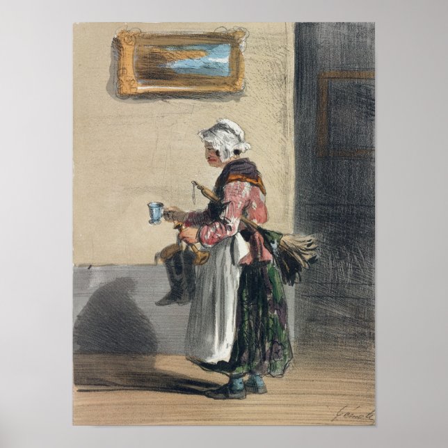 The Cleaning Lady, from 'Les Femmes de Paris' Poster (Front)