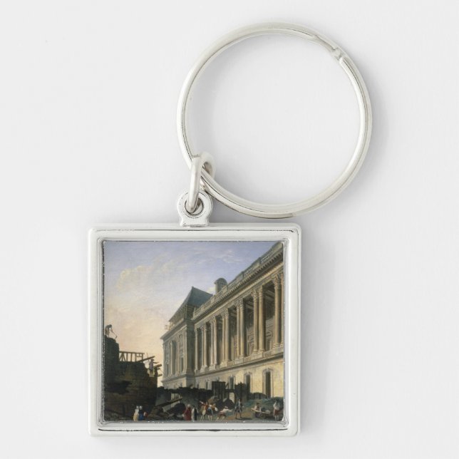 The Clearing of the Louvre colonnade, 1764 Key Ring (Front)