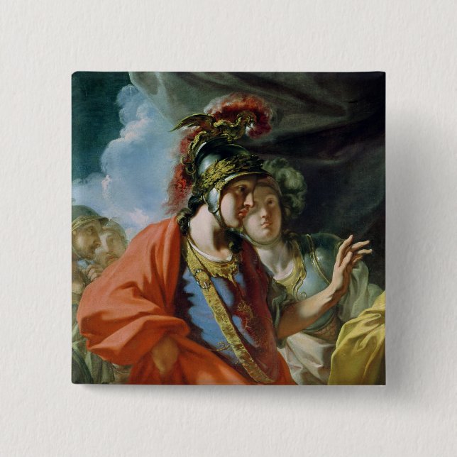 The Clemency of Alexander the Great 15 Cm Square Badge (Front)