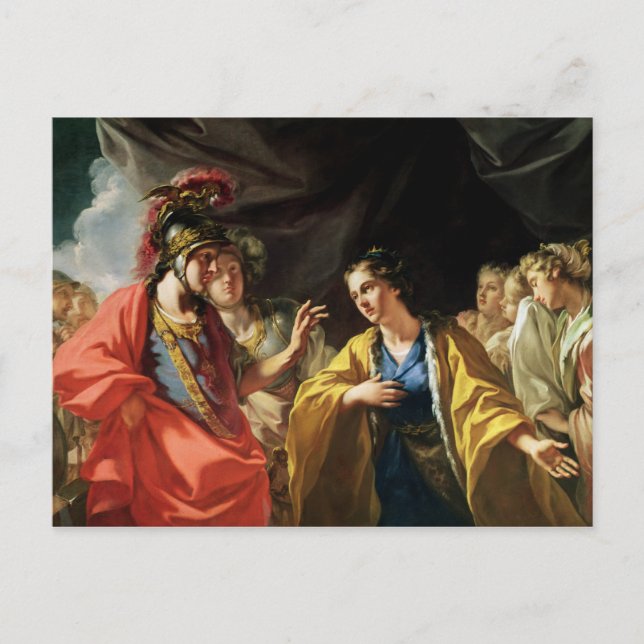 The Clemency of Alexander the Great Postcard (Front)