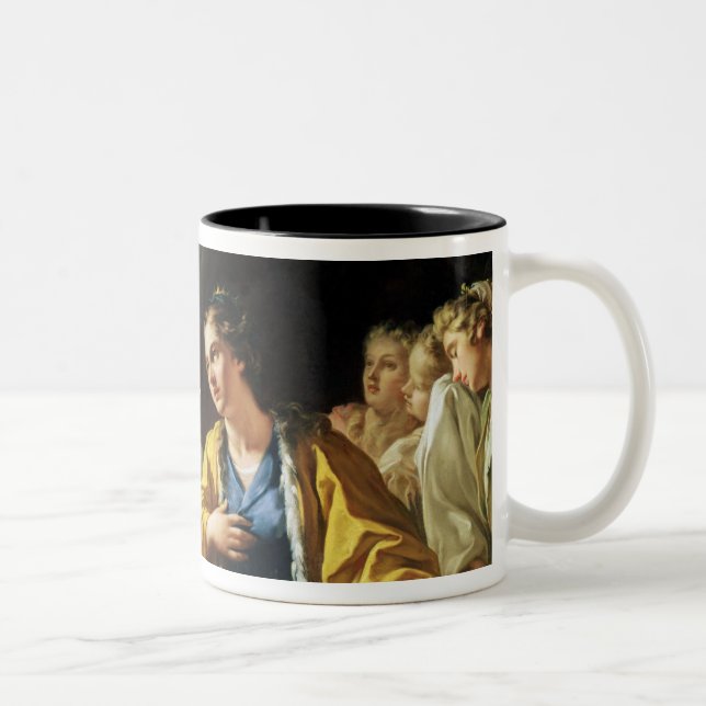 The Clemency of Alexander the Great Two-Tone Coffee Mug (Right)