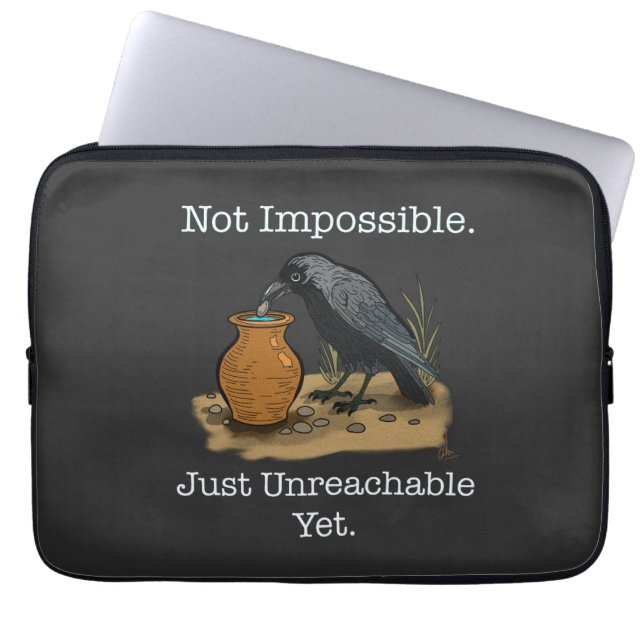 The Clever Crow: Not Impossible Laptop Sleeve (Front)