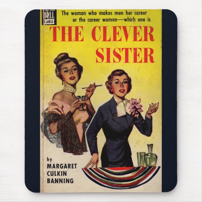 The Clever Sister 1950s pulp novel cover Mouse Mat (Front)