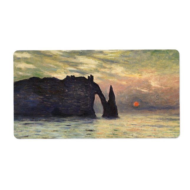 The Cliff, Etretat, Sunset by Claude Monet (Front)