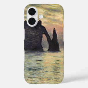 The Cliff Etretat, Sunset by Claude Monet iPhone 16 Case