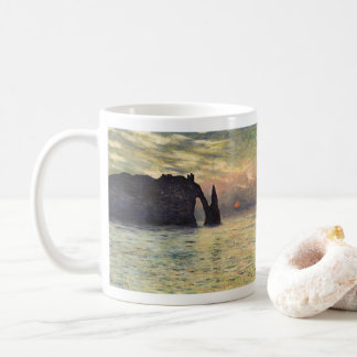 The Cliff Etretat, Sunset by Claude Monet Coffee Mug