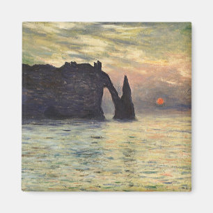 The Cliff Etretat, Sunset by Claude Monet Magnet