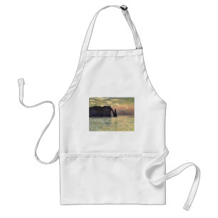 The Cliff Etretat, Sunset by Claude Monet Standard Apron