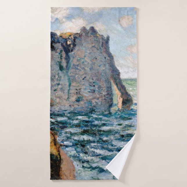 The Cliff of Aval, Monet Bath Towel (Bath Towel)
