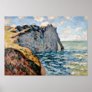 The Cliff of Aval, Monet Poster