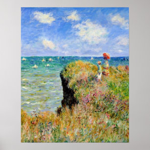 The Cliff Walk At Pourville Claude Monet Poster