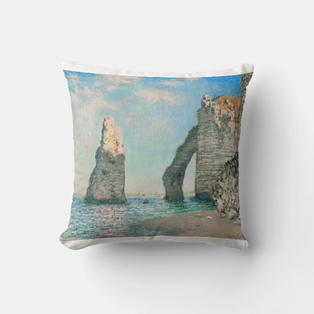 The Cliffs at Etretat 1885 by Claude Monet Cushion (Front)