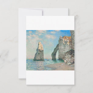 The Cliffs at Etretat 1885 by Claude Monet Thank You Card
