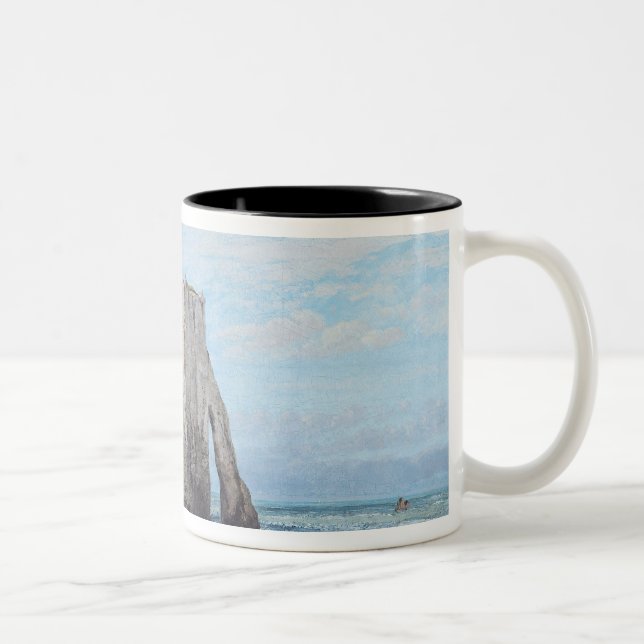 The Cliffs at Etretat after the storm, 1870 Two-Tone Coffee Mug (Right)