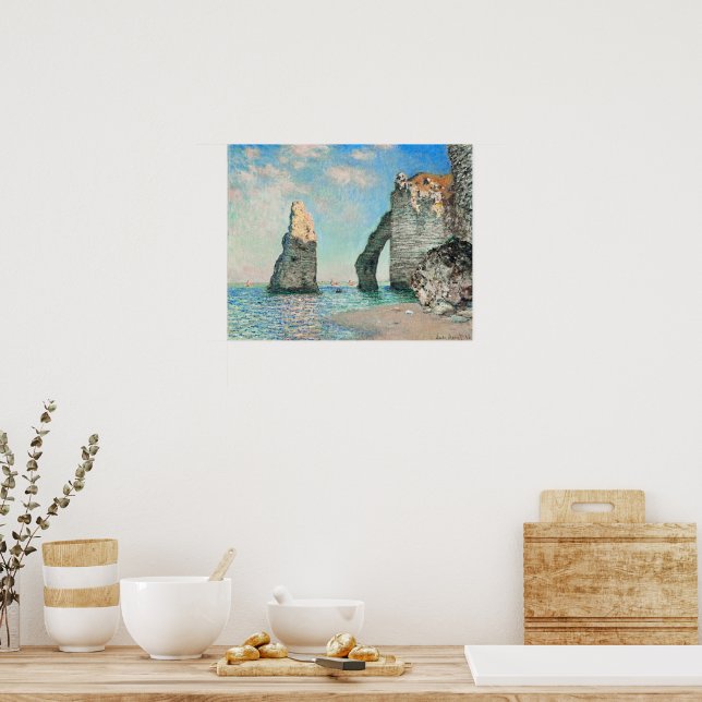 The Cliffs at Etretat by Monet Poster (Kitchen)