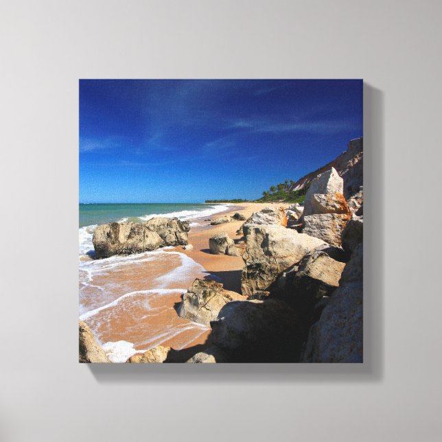 The Cliffs In Rio Da Barra Beach Canvas Print (Front)