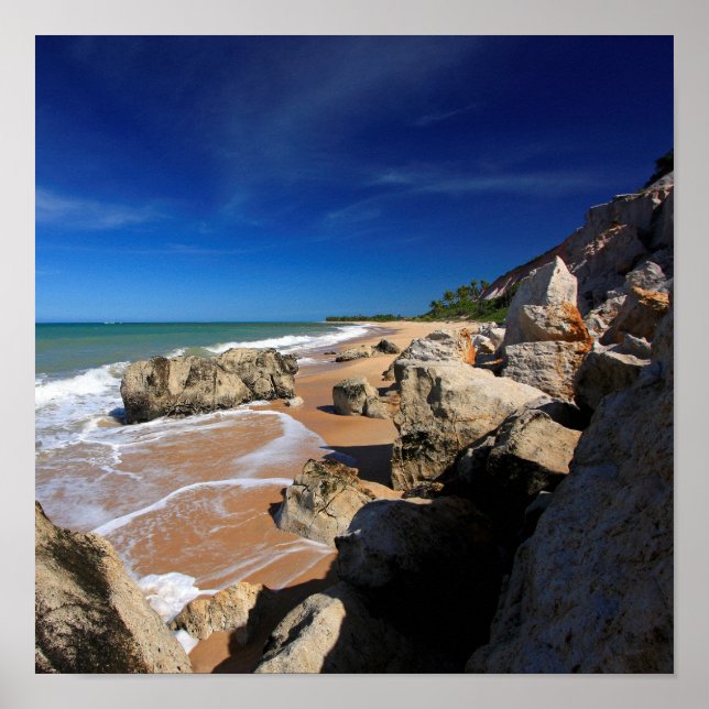 The Cliffs In Rio Da Barra Beach Poster (Front)