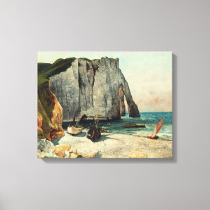 The Cliffs of Etretat, the Port of Avale Canvas Print