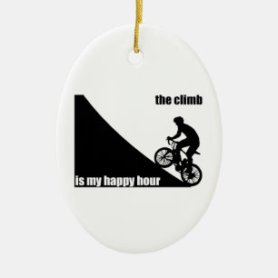 The Climb Is My Happy Hour Ceramic Tree Decoration