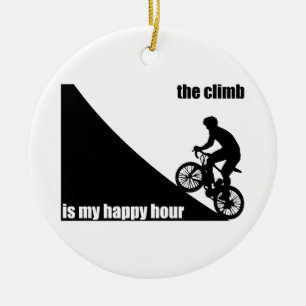 The Climb Is My Happy Hour Ceramic Tree Decoration