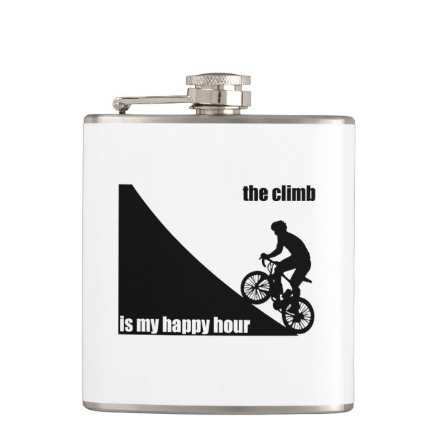 The Climb Is My Happy Hour Hip Flask (Front)