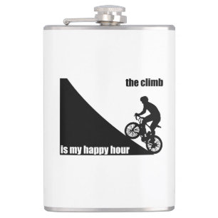 The Climb Is My Happy Hour Hip Flask