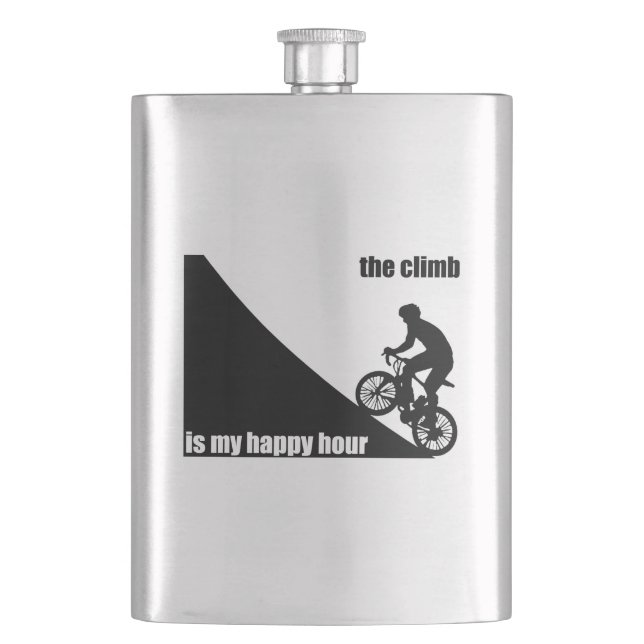 The Climb Is My Happy Hour Hip Flask (Front)