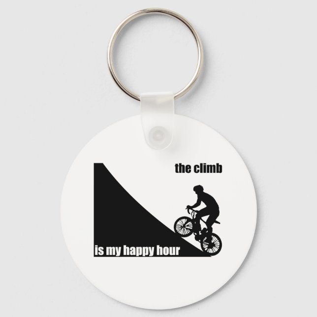 The Climb Is My Happy Hour Key Ring (Front)