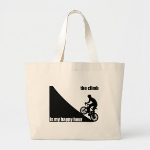 The Climb Is My Happy Hour Large Tote Bag
