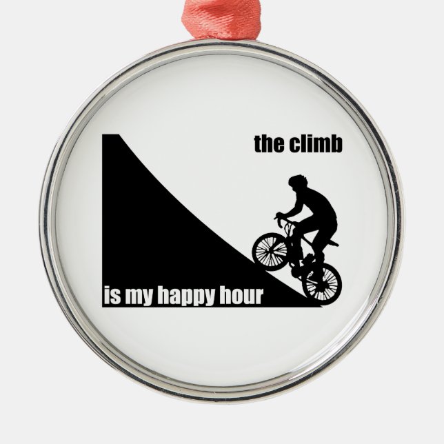 The Climb Is My Happy Hour Metal Tree Decoration (Front)