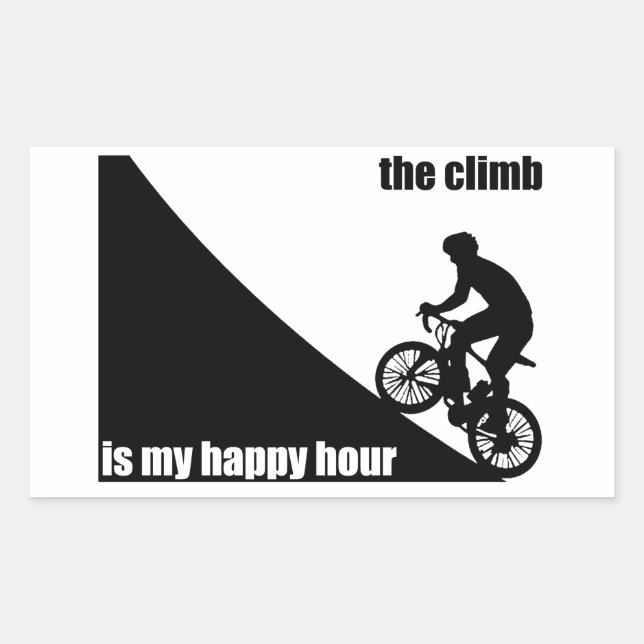 The Climb Is My Happy Hour Rectangular Sticker (Front)