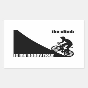 The Climb Is My Happy Hour Rectangular Sticker